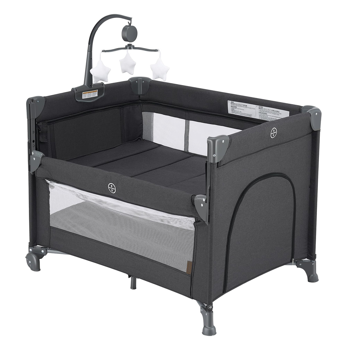 2-in-1 Pack and Play with Mattress, Bassinet and Playpen V565