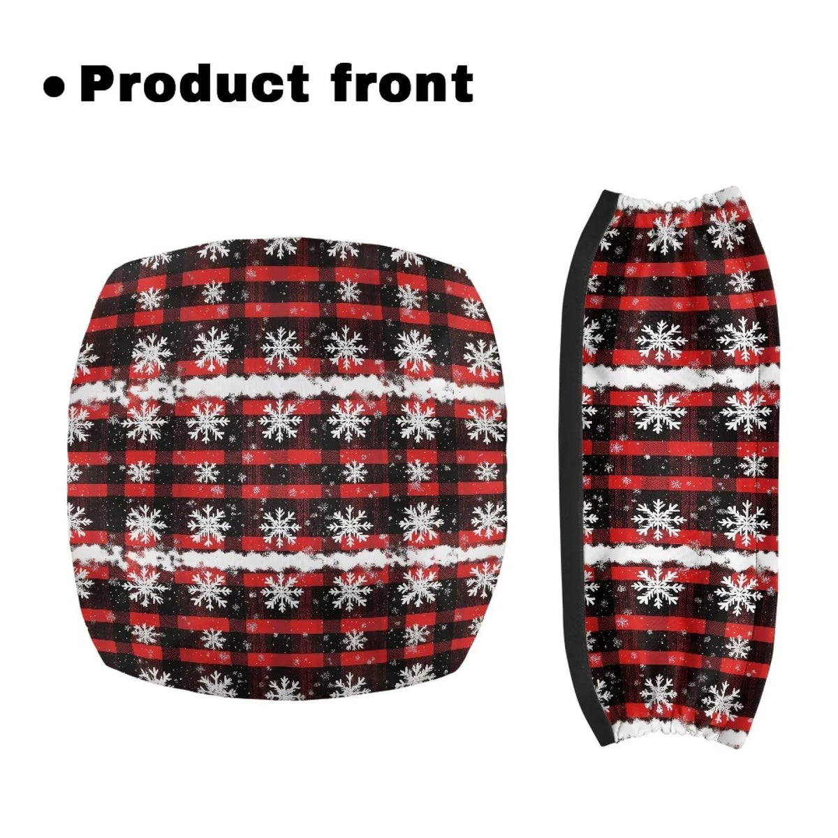 Snowflake Red Plaid Rollator Walker Seat and Backrest Cover Set H819