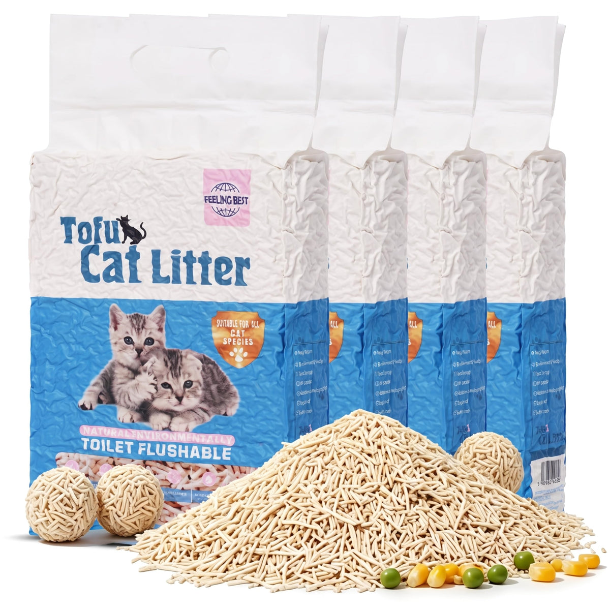 Tofu Cat Litter, Fast Clumping, 22.4 lb P2634