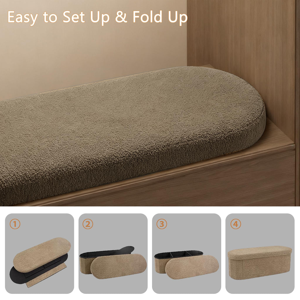 Oval Storage Ottoman N640