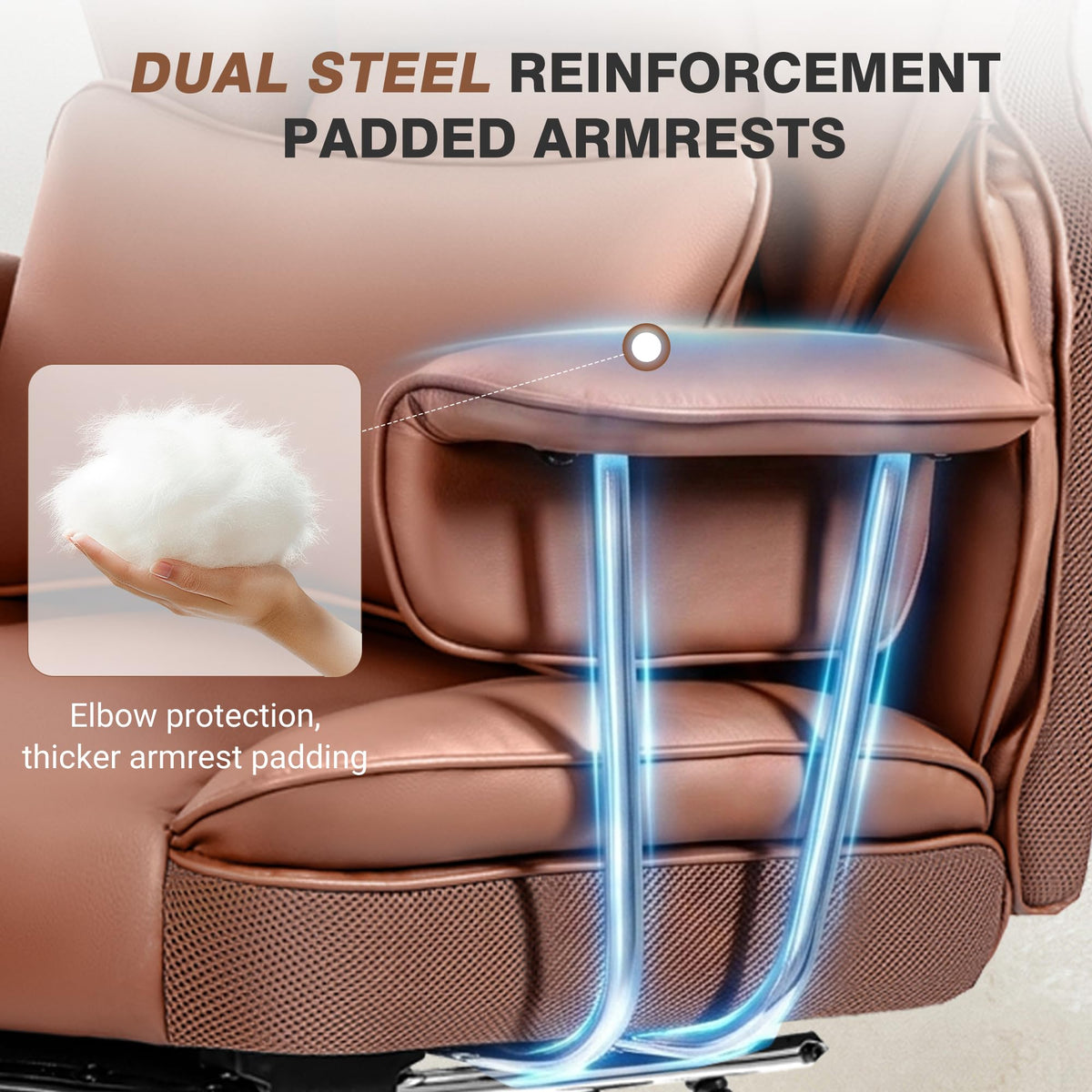 Big and Tall Leather Office Chair with Footrest G56062