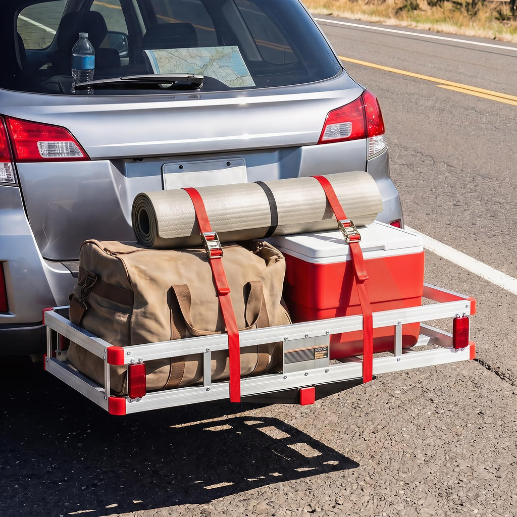 Aluminum Hitch Mount Cargo Carrier with 500LBS Capacity P723