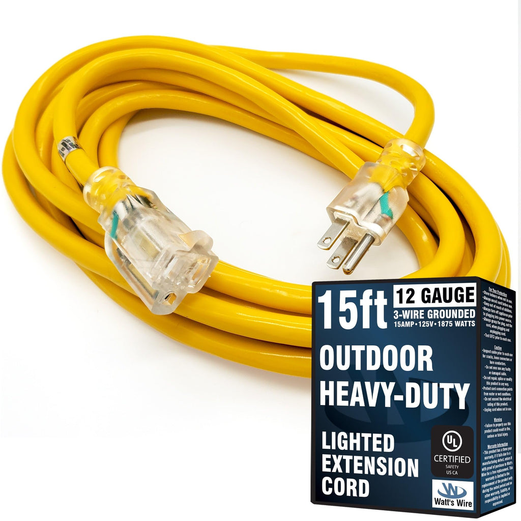 15 ft 12 Gauge Heavy Duty Extension Cord W387747
