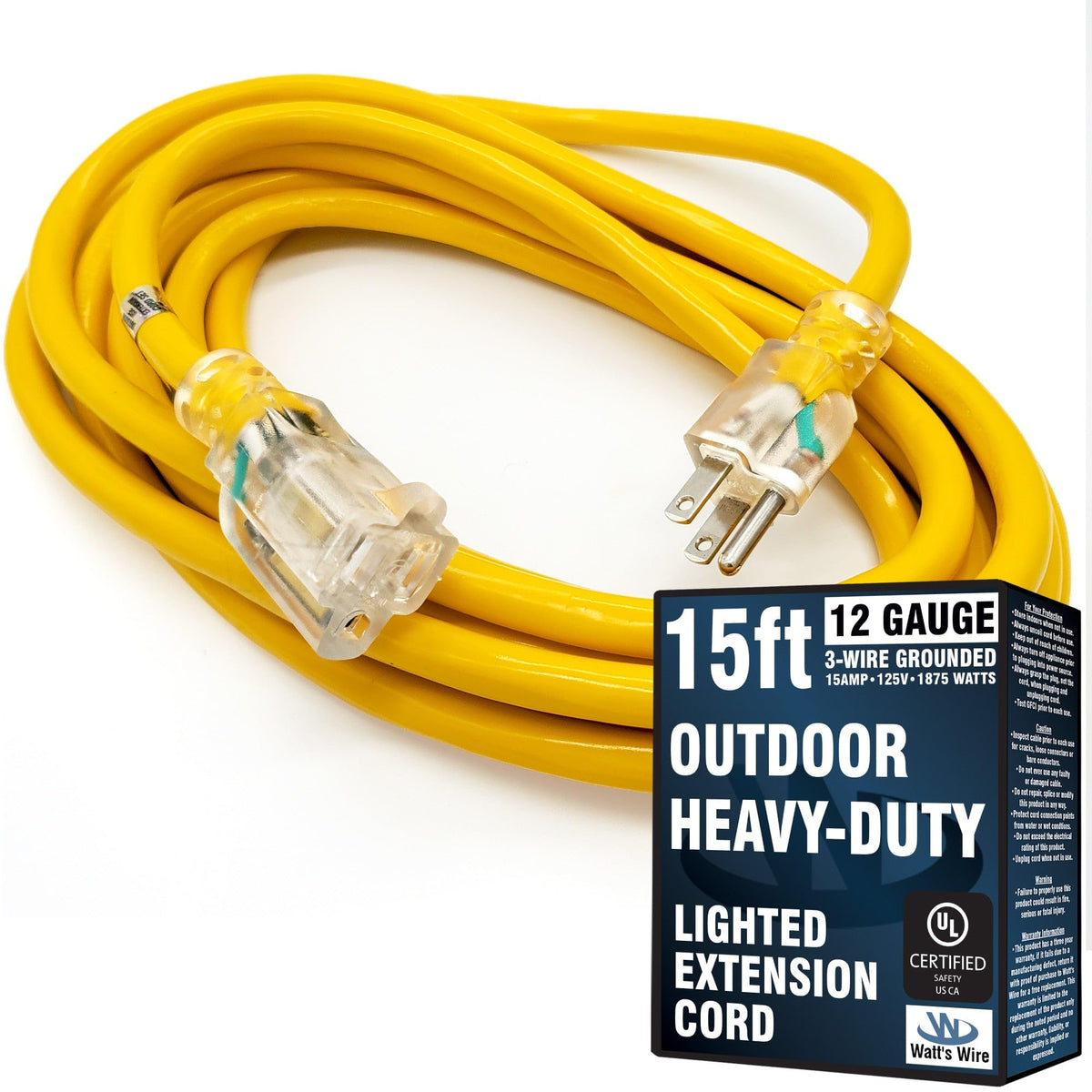 15 ft 12 Gauge Heavy Duty Extension Cord W387747