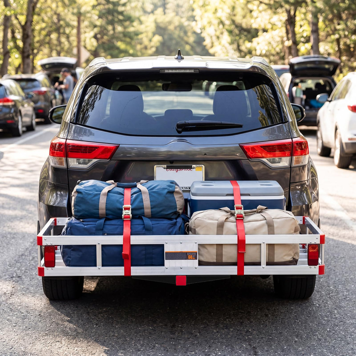 Aluminum Hitch Mount Cargo Carrier with 500LBS Capacity P723
