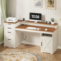 63" Computer Desk with 4 Drawers D245