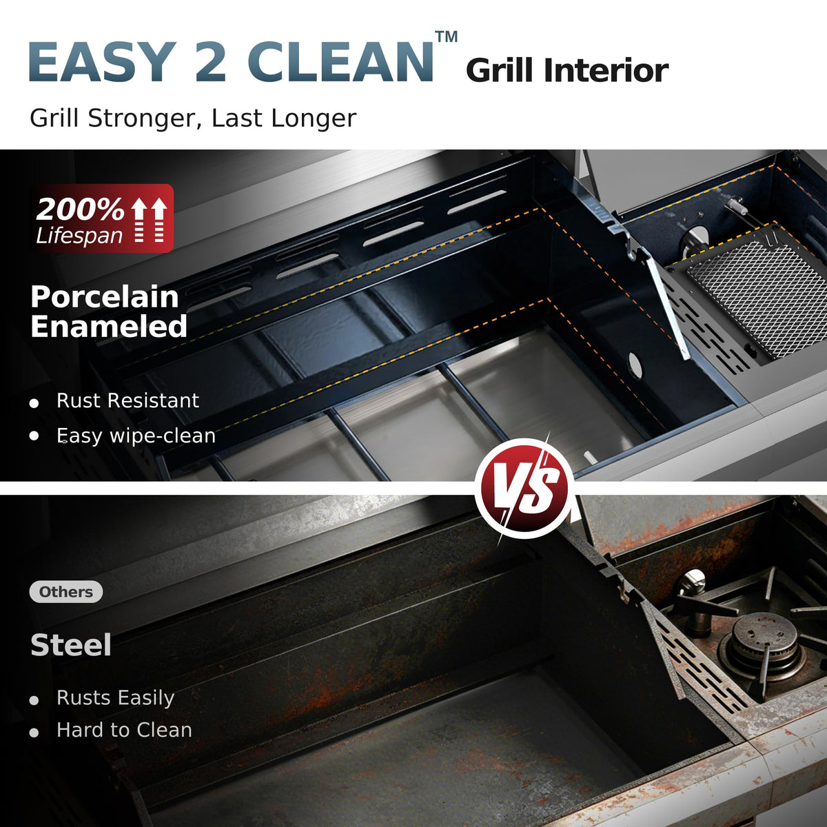 4 Burner Gas Grill with Infrared Side Burner Y383175