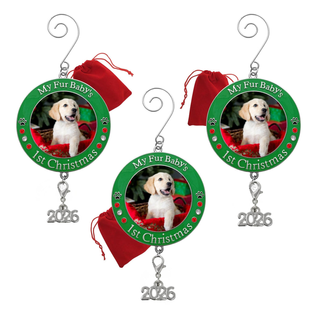 Dog Christmas Photo Ornament 3-Pack 3 Inch Z12349