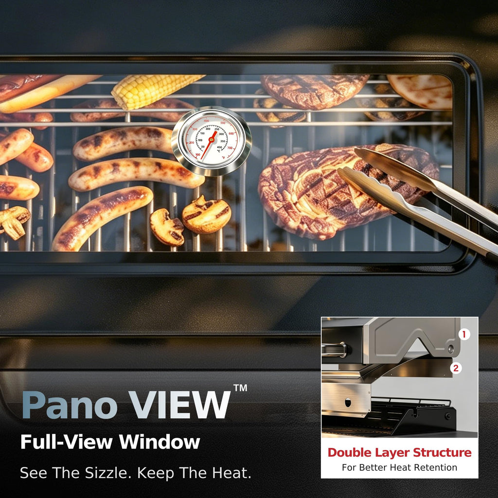 4 Burner Gas Grill with Infrared Side Burner Y383175