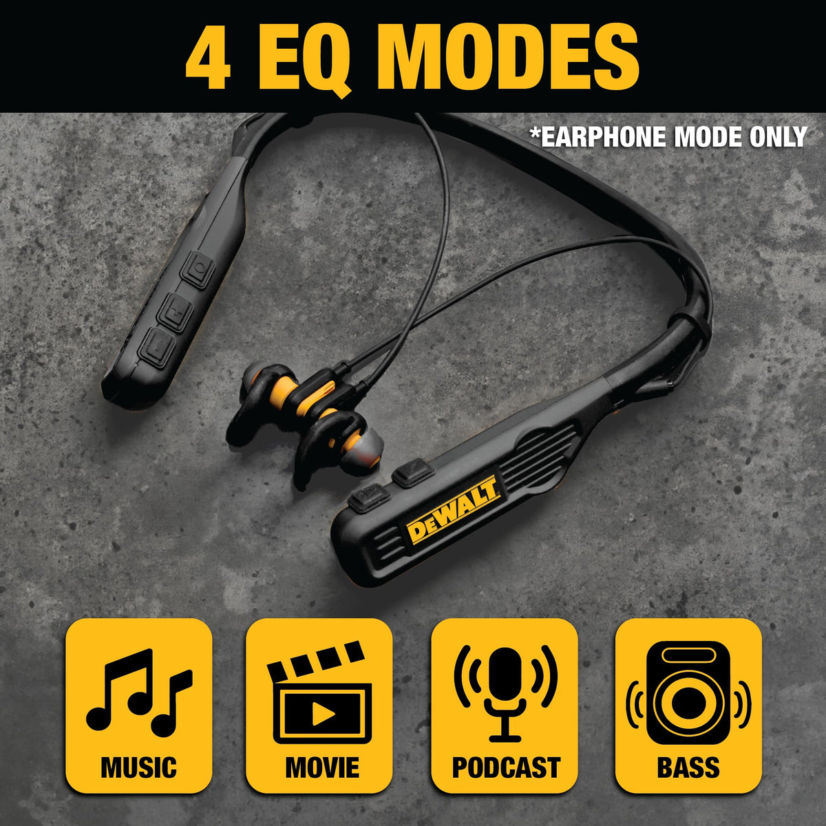 Black 2-in-1 Neckband Bluetooth Headphones P737376