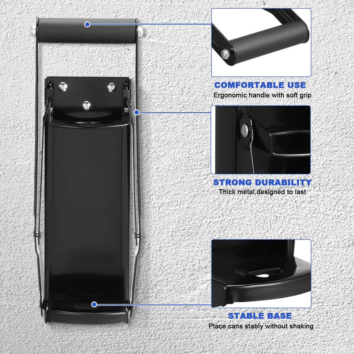 Wall Mounted Can Crusher with Folding Handle V807189