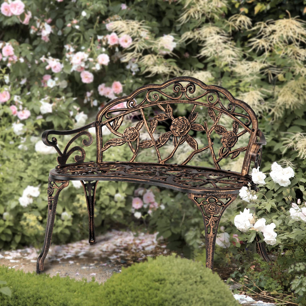 2 Seater Cast Iron Cast Aluminium Garden Bench U83960