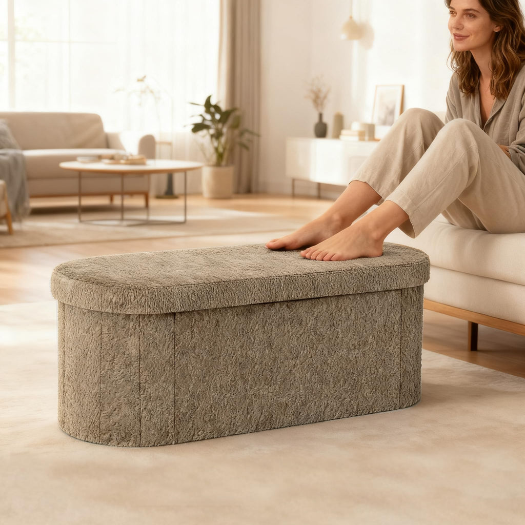 Oval Storage Ottoman N640