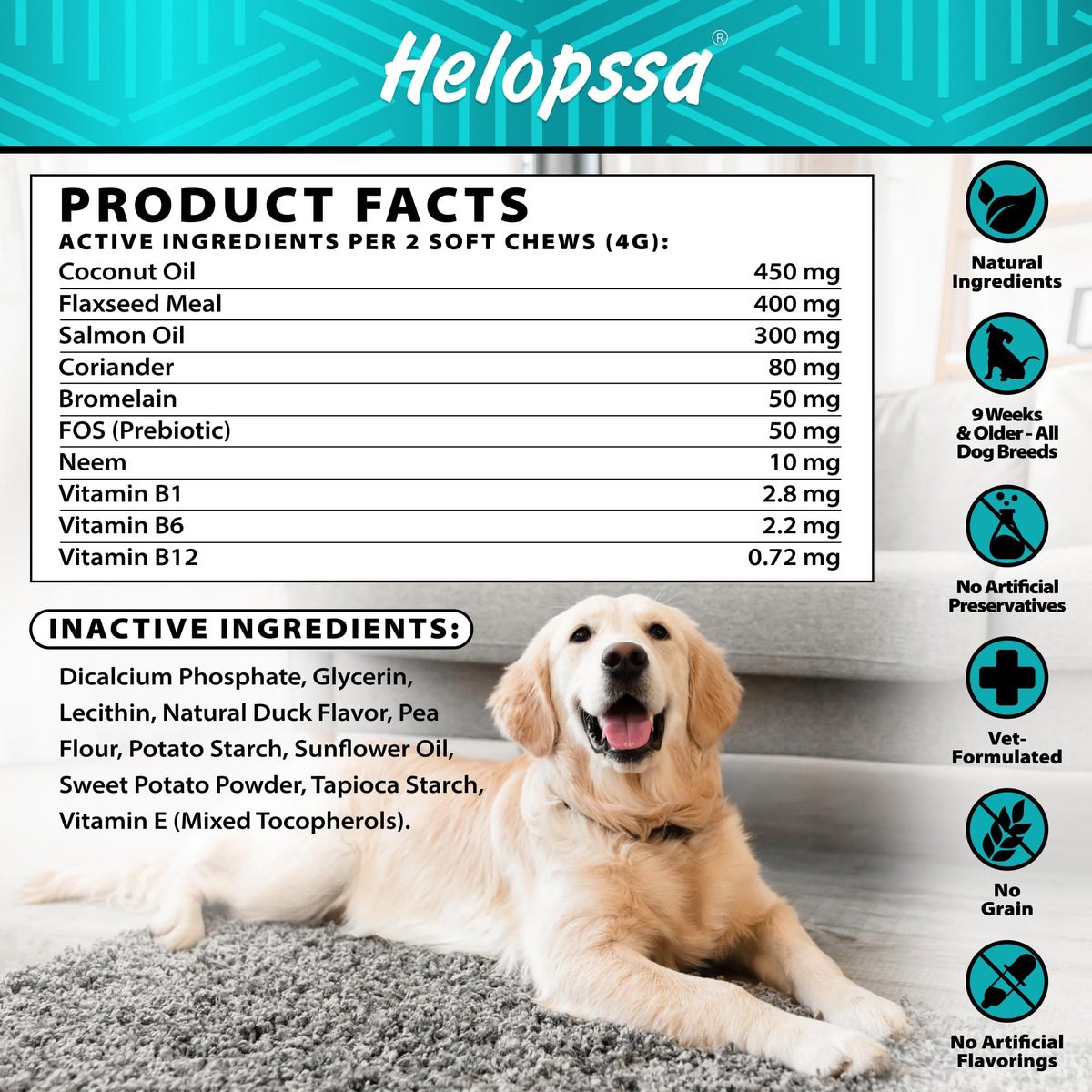 Natural Flea & Tick Chews for Dogs J98283