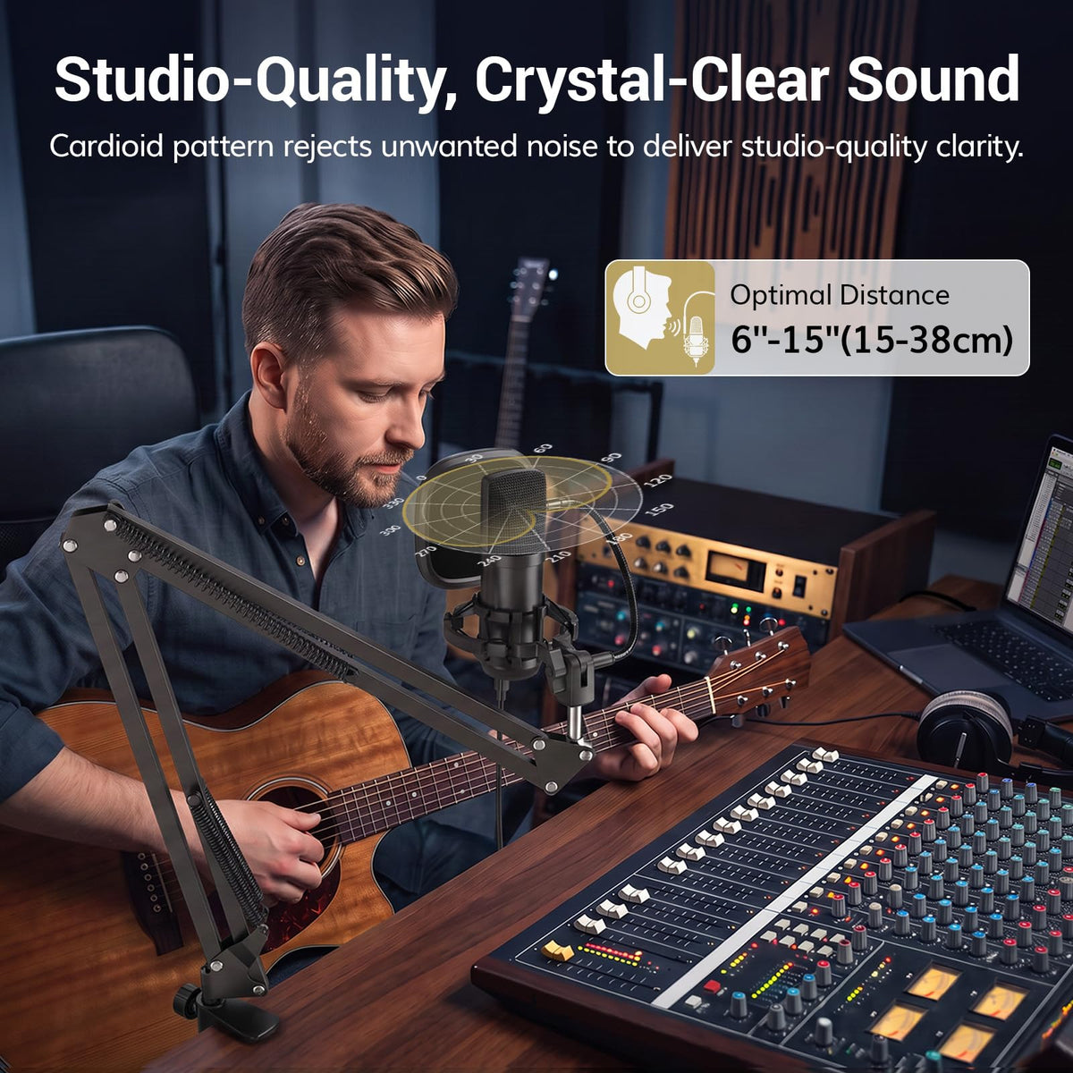 USB Condenser Microphone with Boom Arm Kit M6747