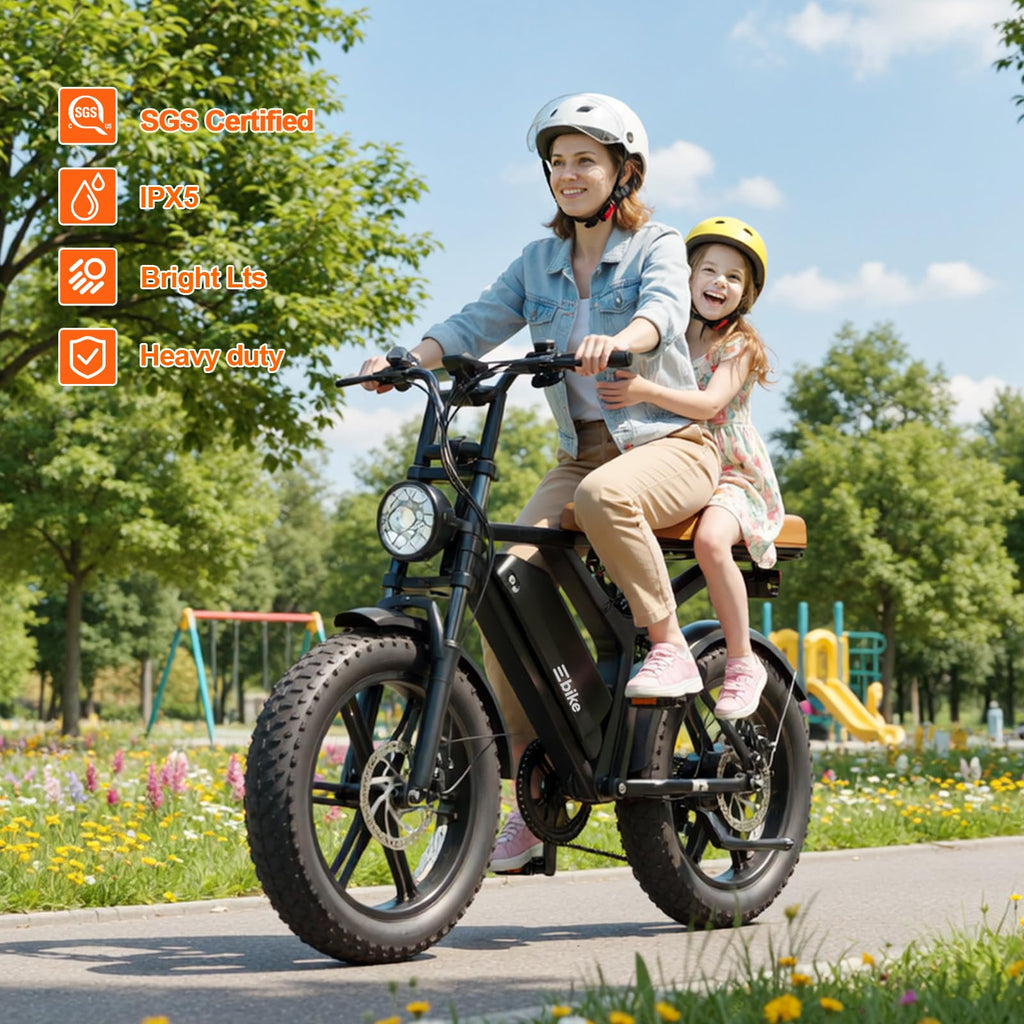 Electric Bike 48V 15 Ah Battery 2000W Peak Motor T8055