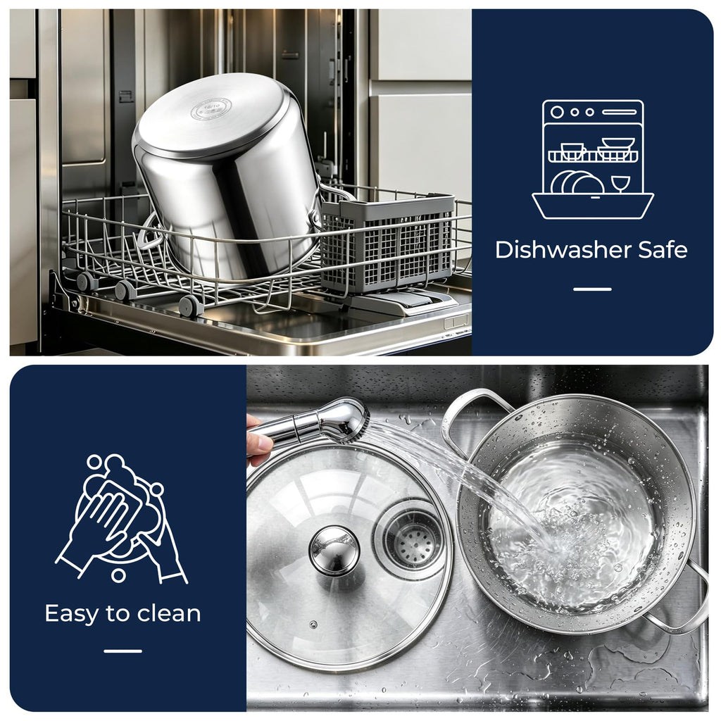 8QT Stainless Steel Stock Pot with Lid N599920