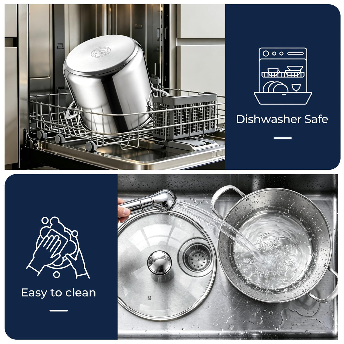 8QT Stainless Steel Stock Pot with Lid N599920