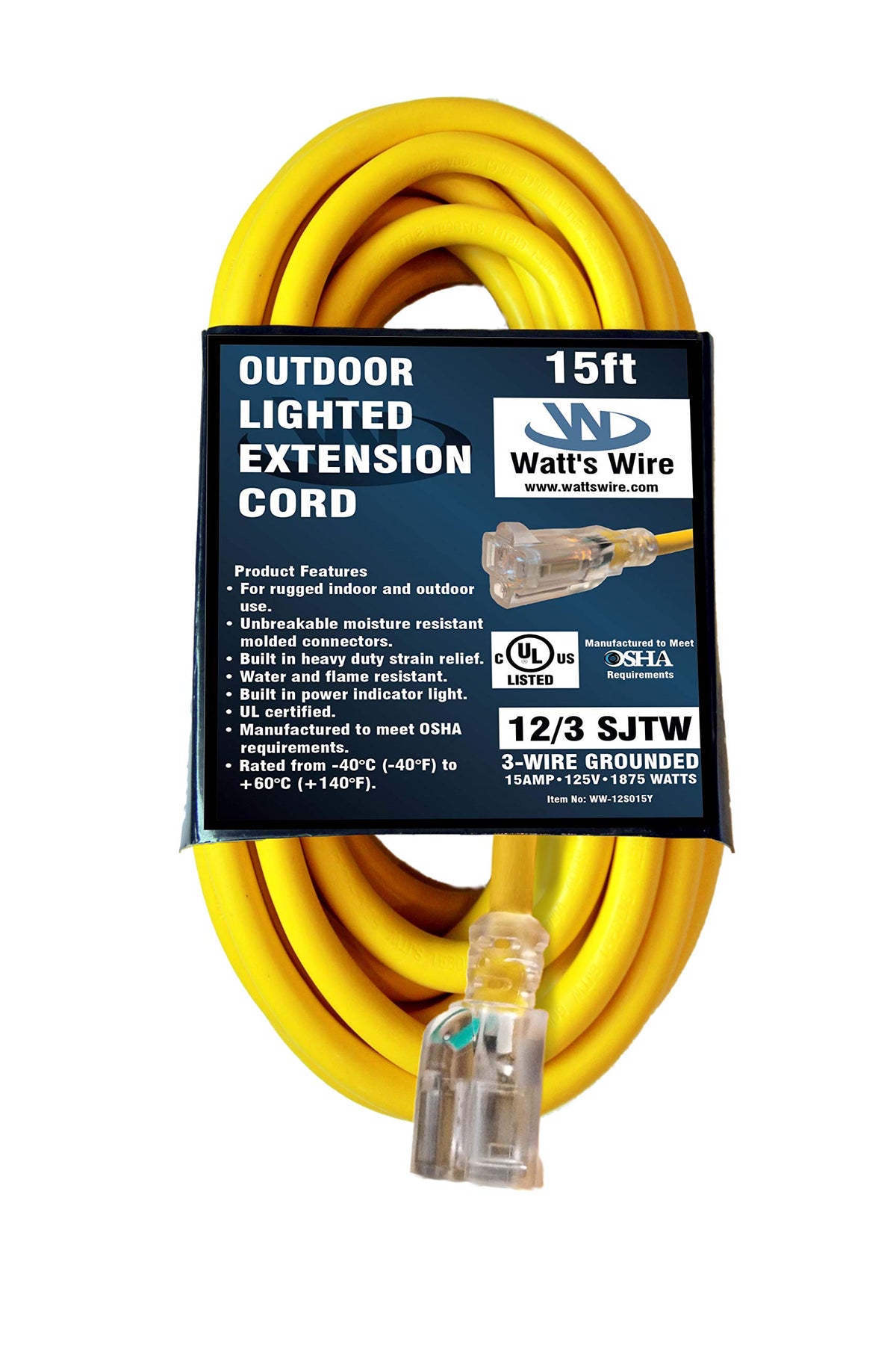 15 ft 12 Gauge Heavy Duty Extension Cord W387747