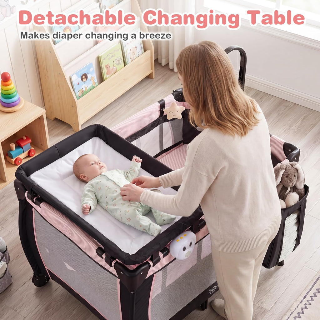 3 in 1 Pack and Play Portable Baby Playard with Bassinet G838524