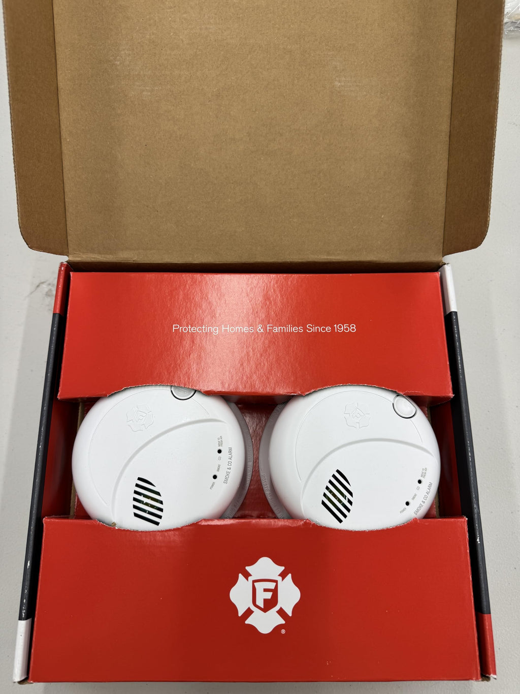 Combination Smoke & Carbon Monoxide Alarm, Hardwire Detector with Battery Backup, 2-Pack F7698