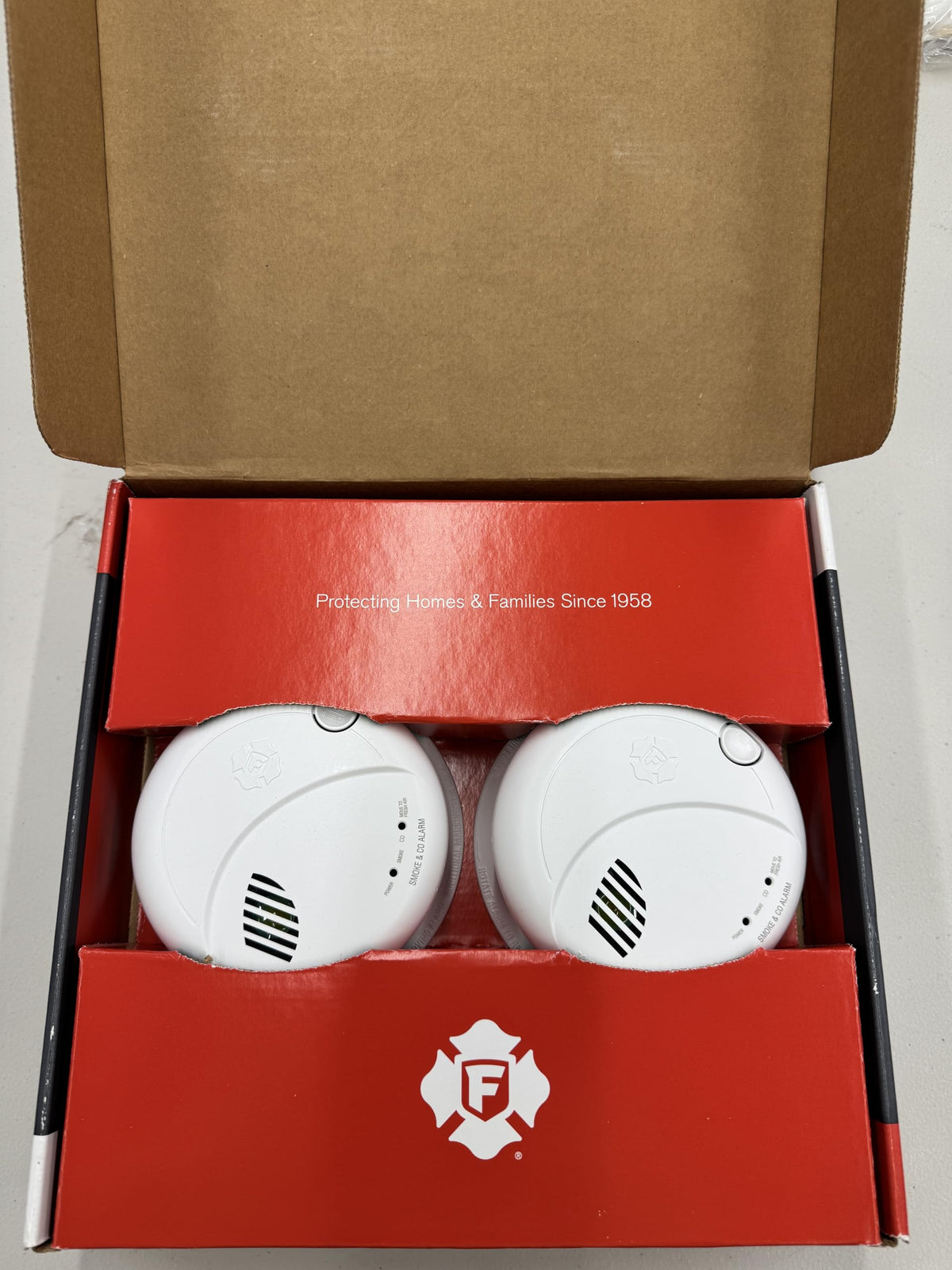 Combination Smoke & Carbon Monoxide Alarm, Hardwire Detector with Battery Backup, 2-Pack F7698