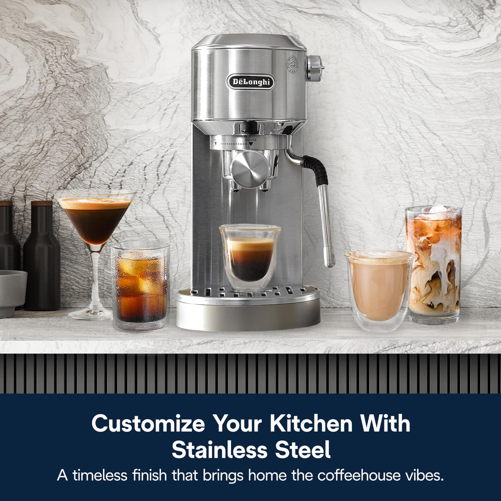 Compact Espresso Machine with Milk Frother L504415