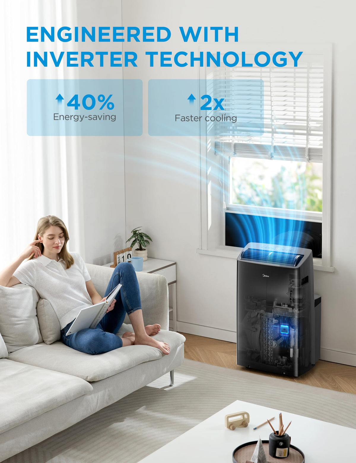 14,000 BTU Portable Air Conditioner with Heat V99341
