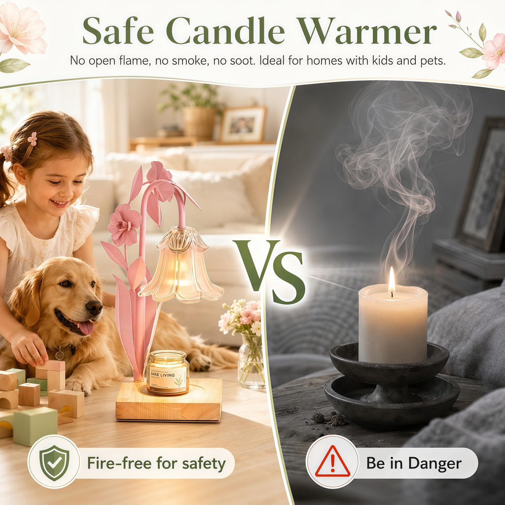 Pink Dimmable Candle Warmer Lamp with Timer X2112