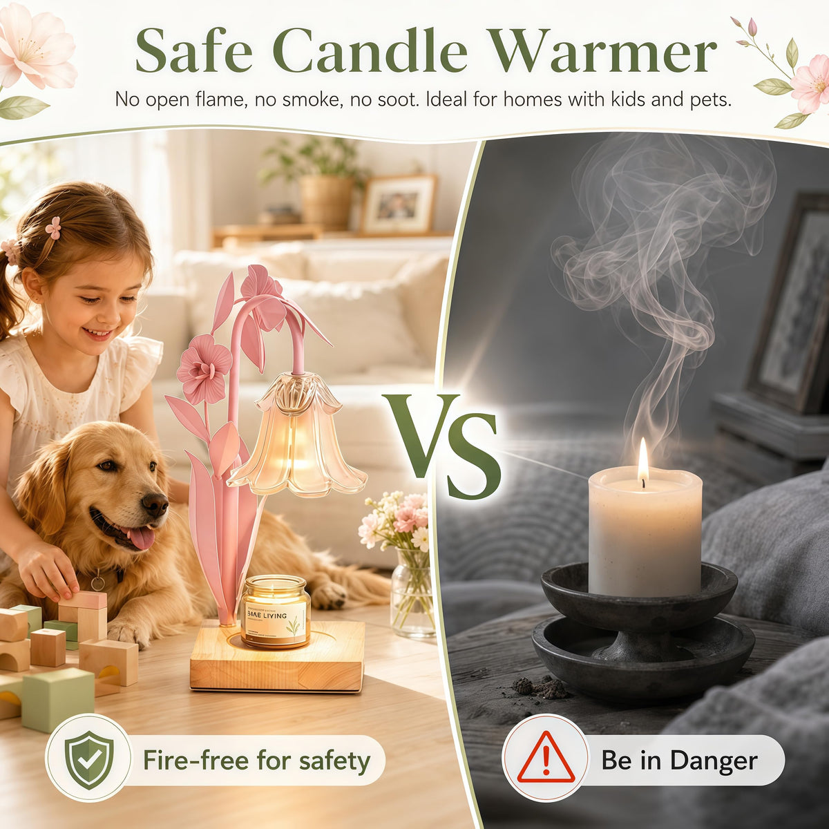 Pink Dimmable Candle Warmer Lamp with Timer X2112