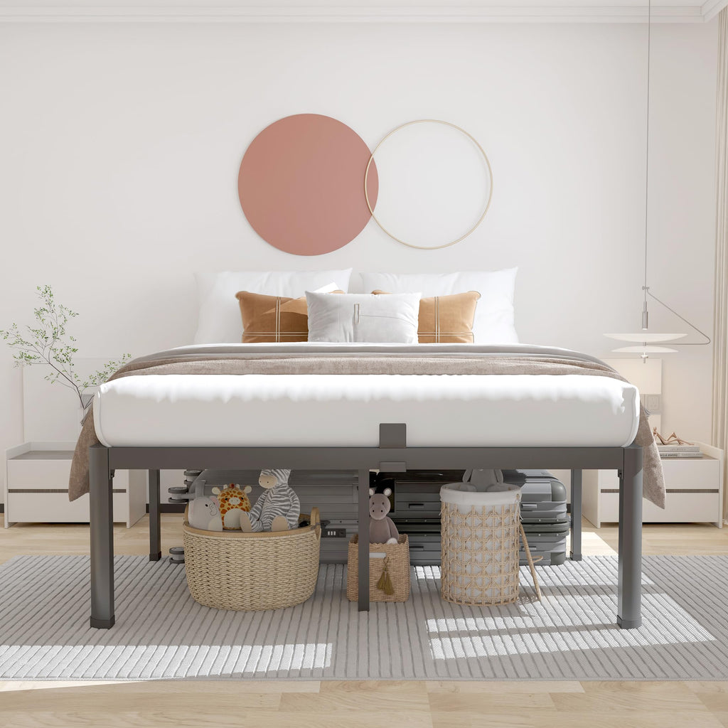 18 Inch Queen Bed Frame with Rounded Corner M8269