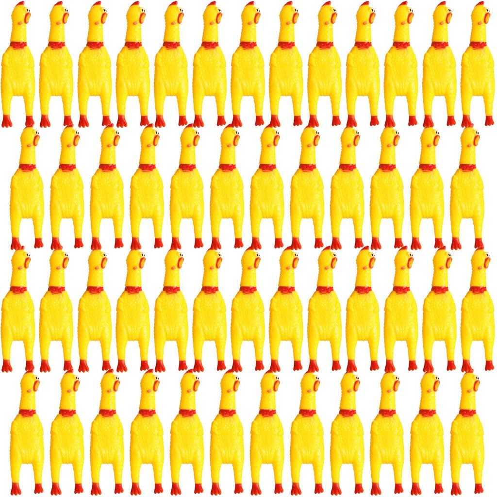 50 Pcs Yellow Rubber Chickens V80861