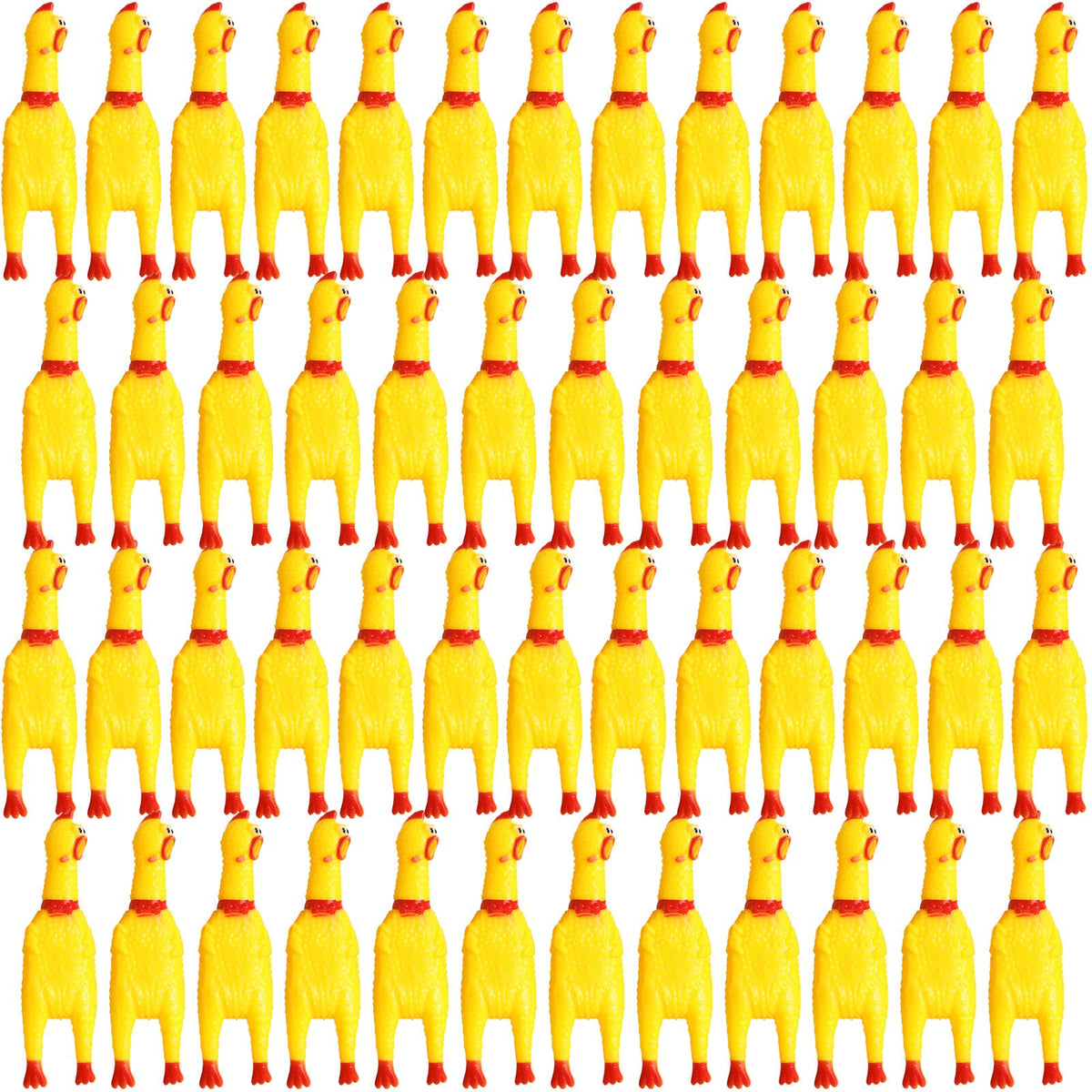 50 Pcs Yellow Rubber Chickens V80861