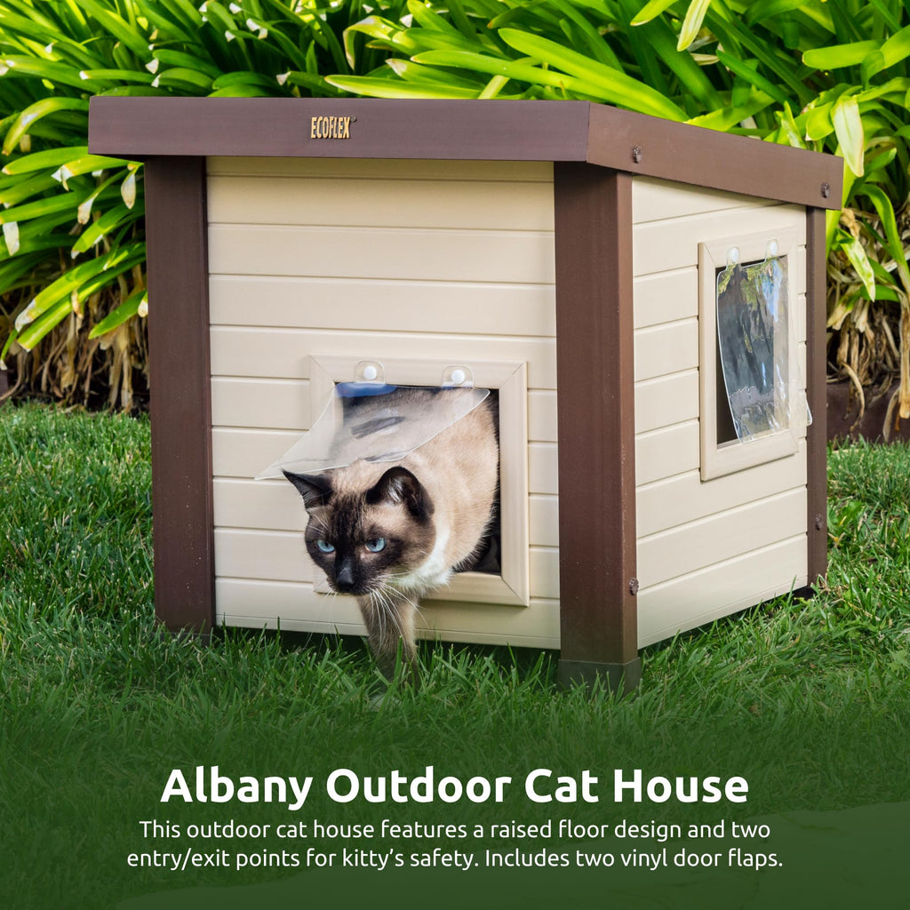 Maple Brown Outdoor Cat House T34439
