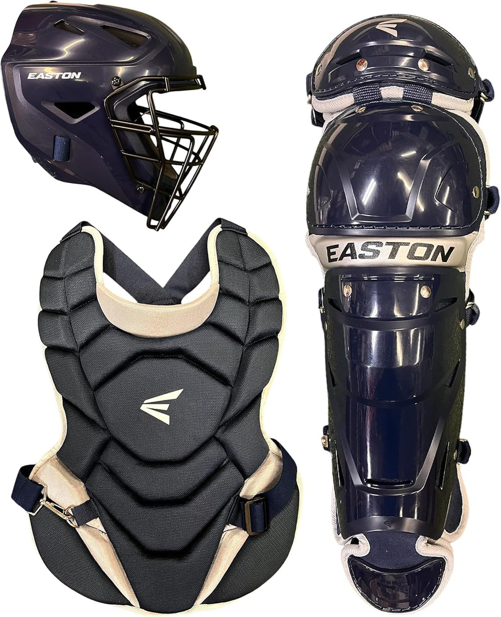 Black 3-Piece Catcher's Set with NOCSAE Certified Helmet, Chest Protector & Leg Guards M70469