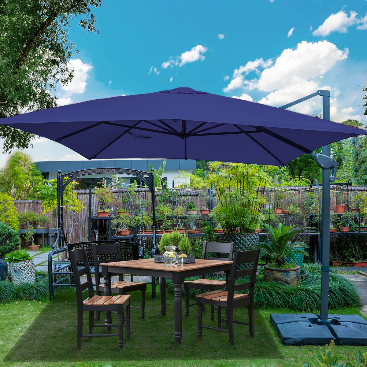 10x13Ft Rectangular Offset Patio Umbrella I398