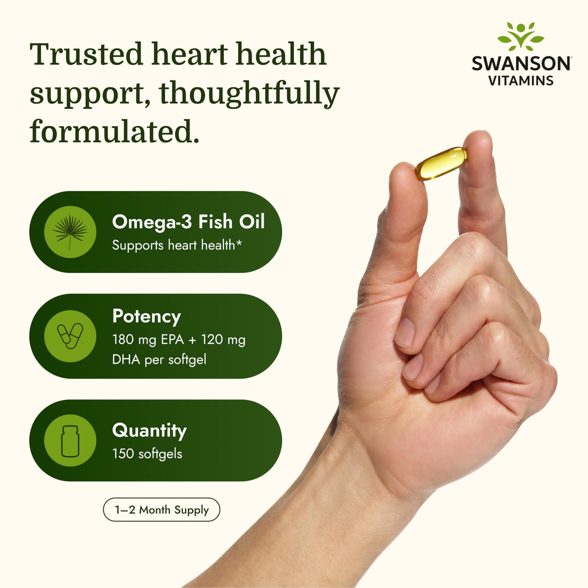 Omega-3 Fish Oil 150 Softgels Lemon C299