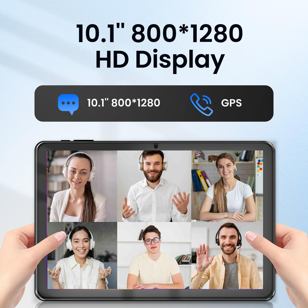 Android 15 Tablet, 10.1 Inch 18GB RAM 128GB ROM, 1TB Expandable, 1280 * 800 HD Display, 5G WiFi, BT5, 6000mAh Battery, GMS O647813