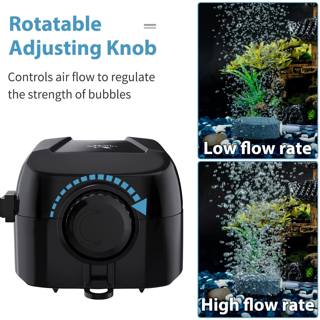 Aquarium Air Pump Dual Outlet Fish Tank Aerator I866956