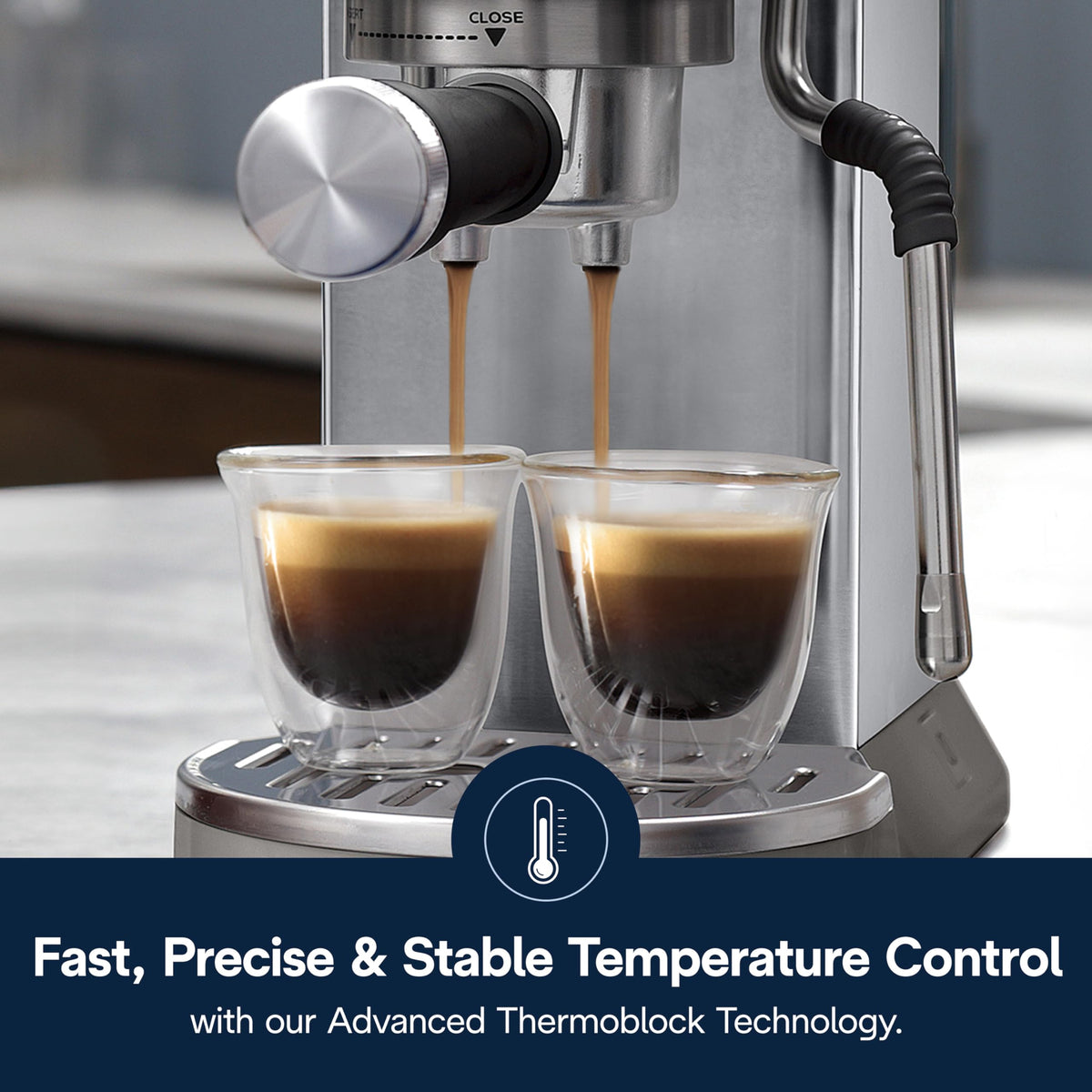 Compact Espresso Machine with Milk Frother L504415