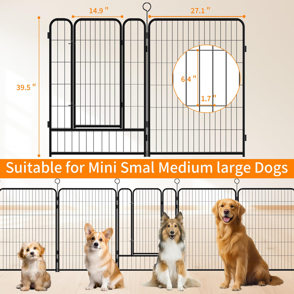 Heavy-Duty Iron Exercise-Pen System Portable Yard Camping Kennel Alternative T835