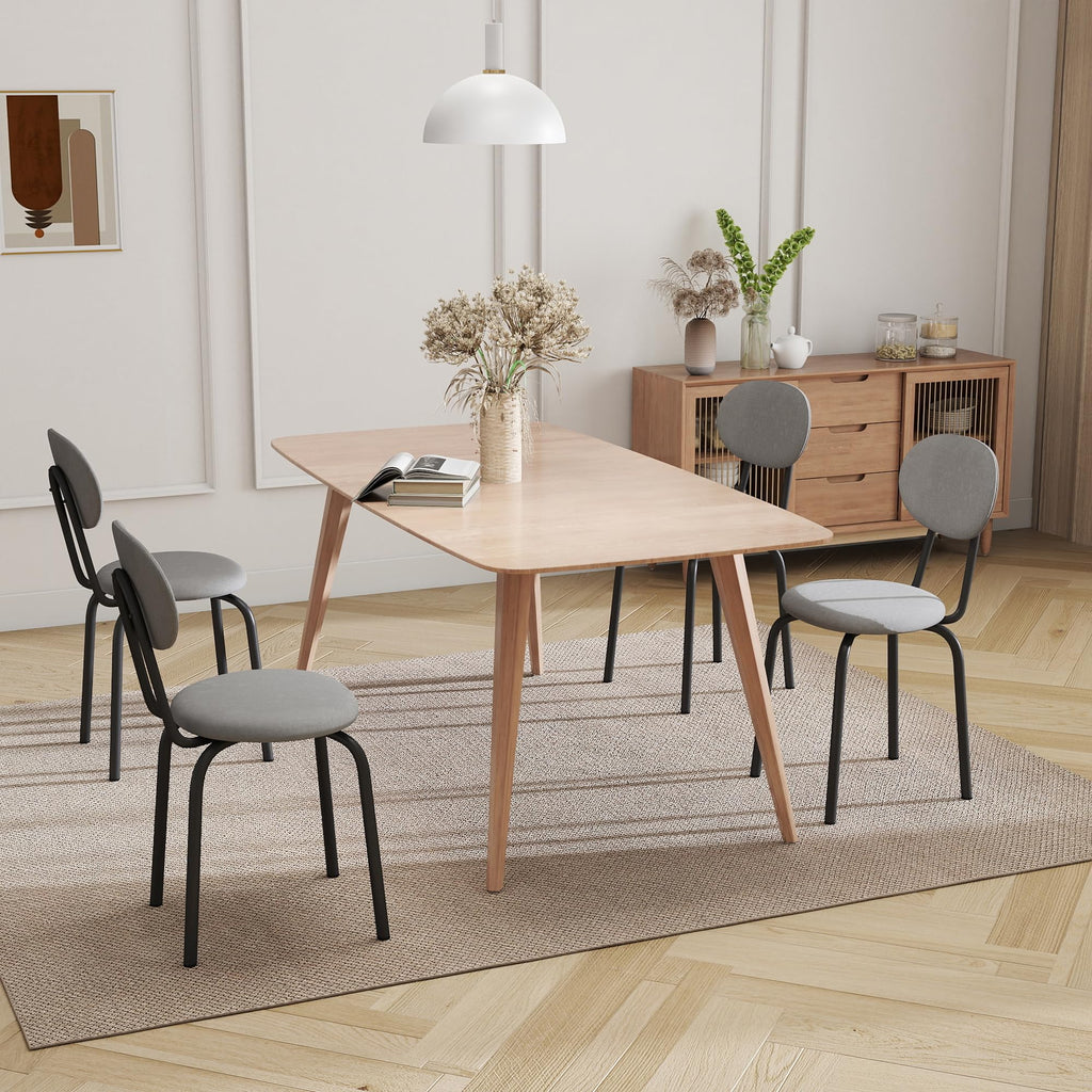 Stackable Dining Chairs Set of 4 Grey S922294