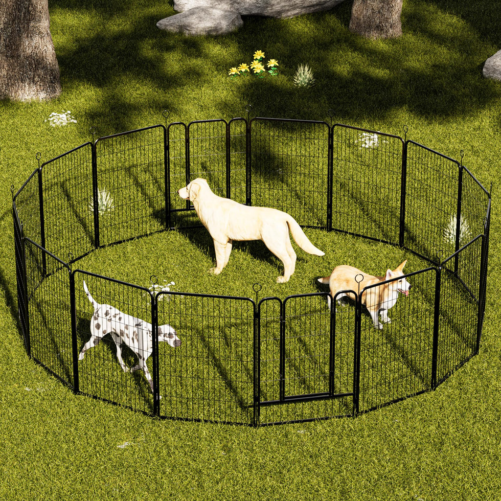 Heavy-Duty Iron Exercise-Pen System Portable Yard Camping Kennel Alternative T835